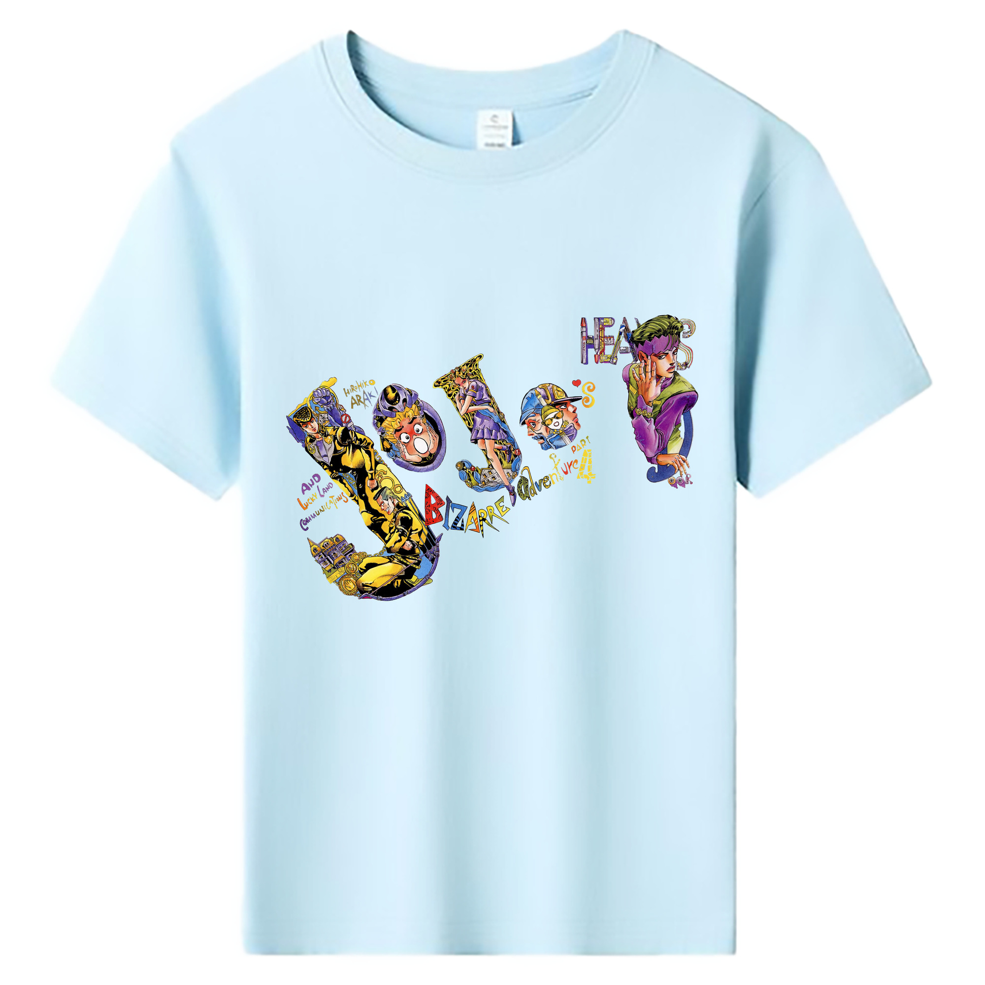 （画像用） ジョジョの奇妙な冒険 JoJo's Bizarre Adventure 綿100％キッズTシャツ（フロントプリント）